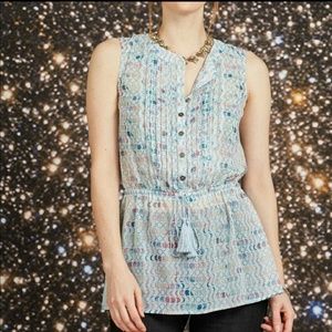 Modcloth Sleevless Blouse New Moon
